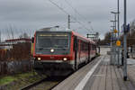 628 548 auf der RB nach Biberach Süd bei der wende in Laupheim Stadt am 27.12.19