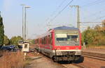 628 686 verlässt am 15.09.2018 als Leerfahrt nach Crailsheim Schwäbisch Hall-Hessental, nachdem er als RB aus Öhringen dort verendet ist.