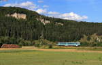 628 436-7/628 526-5 als RE 22322 (Ulm Hbf-Donaueschingen) bei Mühlheim an der Donau 29.7.20