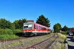 628 698 am 07.07.2020 auf der RB nach Salem beim verlassen des Bahnhofes FN Fischbach