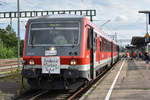 628 902 als RB von Pfullendorf zur weiterfahrt nach Ulm am 28.06.20 in Aulendorf