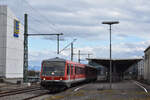 Ausfahrt aus Fn-Hafenbahnhof für 628 548 am 27.03.21