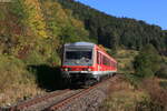 628 656-0 als RE 3246 (Ulm Hbf-Donaueschingen) bei Nendingen 9.10.21