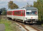 628 512 (DB Sylt Shuttle Plus) am 08.10.21 in Niebüll.