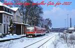 wünsche ich Euch mit diesem Bild vom 928 498-5 im Winter 2008 in Remscheid-Lüttringhausen  Gruß  Horst