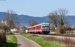 628 467 und 628 471 als RE 12029 (Neustadt(W) Hbf - Karlsruhe Hbf) bei Edesheim 18.3.26