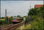 628 346 war am 10.Juli 2008 nach Ulm Hbf unterwegs. Aufgenommen bei Hofen(b.Aalen).