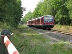 Aus Kiel - Schnberg/Meckl. kommend, fhrt BR 628 637+ 207 als RE 21623 nach Gevesmhlen weiter. 17.08.2008