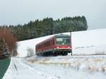 Noch ein Winterfoto von der Strecke Hof - Bad Steben.