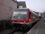 628 592-8 als Regionalbahn (RB94) von Bullay nach Traben-Trarbach in Reil.