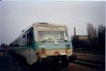 628 646 mit einer Regionalbahn Btzow-Pasewalk im Februar 1998 bei der planmigen Zugkreuzung mit dem Gegenzug in Teterow.