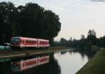 628 626-4 als RB 27285 (Mhldorf(Oberbay)-Trostberg) bei Schalchen am Alzkanal 28.8.09