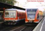 Br.628-643-6 (hier zusehen ist der Steuerwagen Br.928-643-6) nach Wernigerode und ein GTW nach Neuruppin/Rheinsberger Tor in Berlin Charlottenburg am 04.09.2004.