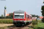 628 612-4 als RB 27159 (M�hldorf(Oberbay)-Burghausen(Oberbay))bei Heiligenstatt 28.8.09
