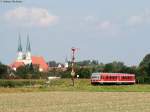 628 509-2 als RB 27164 (Burghausen(Oberbay)-M�hldorf(Oberbay) am Esig Alt�tting 28.8.09