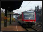 628 456 kommt gerade als RE 5216 nach Luxembourg im Bahnhof Karthaus an.