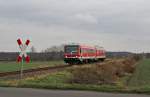 628 212  als  VLV-KREIDE-FRDE-EXPRESS  am 28.11.2009 bei Dgeling (Strecke Lgerdorf-Itzehoe).