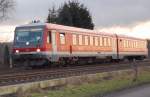 Ein 628er auf dem Weg nach Dsseldorf auf der Erftbahn kurz vorm Ortseingang von Kapellen/Erft am 20.1.2010 gegen 16.15Uhr abgelichtet.