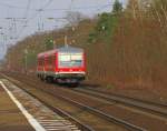 DB 628 582 als RB 23323 von Idar-Oberstein nach Mainz Hbf, in Uhlerborn; 23.03.2010