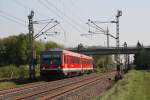 628 904 als RB von Mannheim Hbf nach Bingen Hbf.Am 24.04.10 in Bobenheim.