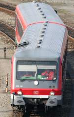 628 336 fhrt zur Abstellgruppe bei Ulm Hbf, 18.04.10