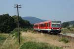 628 548 mit einer RB von Goslar nach Braunschweig nahe Harlingerode am 12.7.2010.