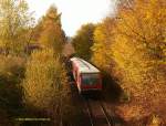 Der Herbst bringt tolle Farben und die 628er haben voraussichtlich den letzten Herbst auf der KBS 857 absolviert.