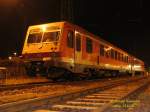 Am 13.11.05 hatte dieser VT eine berlange Abstellpause, da er normalerweise auf der RB46 Cottbus - Forst/Lausitz fhrt, aber an diesem Wochenende Gleisbauarbeiten auf der eingleisigen Strecke