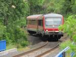 11.6.2011 15:09 DB AG 628 246 als RB aus Hof Hbf nach Selb Stadt kurz vor dem Endbahnhof Selb Stadt.