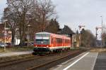 Letzter Tag fr DB-Regio in der Heide: 928 619 als RB nach Bremen am 10.12.2011 in Soltau.