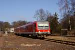 928 527 als RB 47 nach Solingen Hbf bei der Einfahrt in Remscheid-Lennep am 28.01.2012