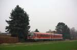 Der 628 704 fuhr am 17.03.2012 als RB38 von Kln Messe-Deutz nach Neuss durch Zieverich.