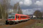 Der 628 509 am 11.04.2012 in Remscheid Lennep.