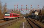 628 606 als RB 14257 Bad Harzburg - Braunschweig Hbf verlsst am 14.04.2012 Bad Harzburg