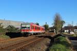 928 527 als RB 47 (Wuppertal Hbf - Solingen Hbf) am 27.10.2012 zwischen Remscheid-Lennep und Remscheid Hbf