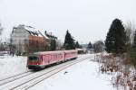 628 510 als RB 30771 (Wuppertal Hbf - Solingen Hbf) zwischen Remscheid-Lennep und Remscheid Hbf am 26.01.13