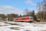 928 670 als RB 30787 (Wuppertal Hbf - Solingen Hbf) bei der Einfahrt in Remscheid-Lennep am 13.03.13