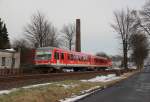 928 511 als RB 30795 (Wuppertal Hbf - Solingen Hbf) zwischen Remscheid-Lennep und Remscheid Hbf am 13.03.13