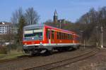 Der 628 499 am 26.03.2013 in Wuppertal Rauental.