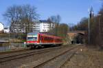 Der 628 503 am 26.03.2013 in Wuppertal Rauental.