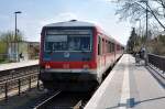 628 526 nach Trier bei der Abfahrt vom Bf Weilerswist - 24.04.2013