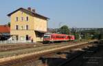 628 419  Thermalbadexpress Bad Rodach  am 17.6.13 bei der Einfahrt in Wernberg als RB 59318 nach Weiden