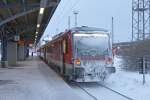 Wetterfest mussten die Triebzüge von DB Regio Nordost in den letzten Jahren sein, so auch am 10.03.2013: Zwei 628 sind als RE aus Lübeck Hbf in Bad Kleinen angekommen und werden den Bahnhof