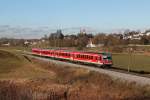 Nicht mehr lange sind auf der Strecke Dachau - Altomünster Dieseltriebwagen der Baureihe 628 im Einsatz.