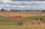 628 585 als S Bahn nach Dachau am 23.2.14 bei Kleinberghofen