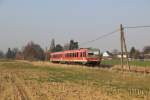 628 671 als RB 11648 (Euskirchen - Bad Münstereifel) nahe des Haltepunktes Zuckerfabrik am 14.03.14