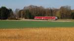 628 597 mit S-Bahn, A-Linie (29375) bei Erdweg (21.03.2014)