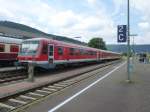 22.06.2014, Miltenberg: 628 298 und ein weiterer Triebzug dieser Baureihe stehen zur Fahrt nach Aschaffenburg Hbf bereit.
