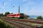 28.06.2014; 628 555 verlässt den Bahnhof Lindau