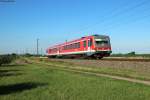 628 681 als RB 38922 Ludwigshafen BASF-Nord - Germersheim bei Lingenfeld, 17.07.2014.